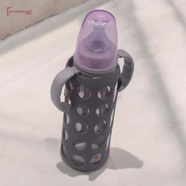 Minitree Slimneck Glass Feeding Bottle 6m+ 240ml - Purple