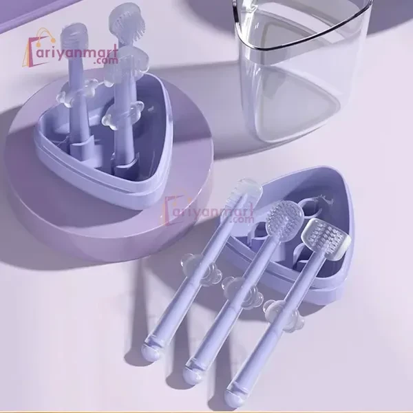 Baby Teeth Oral Care Silicone Toothbrush Set