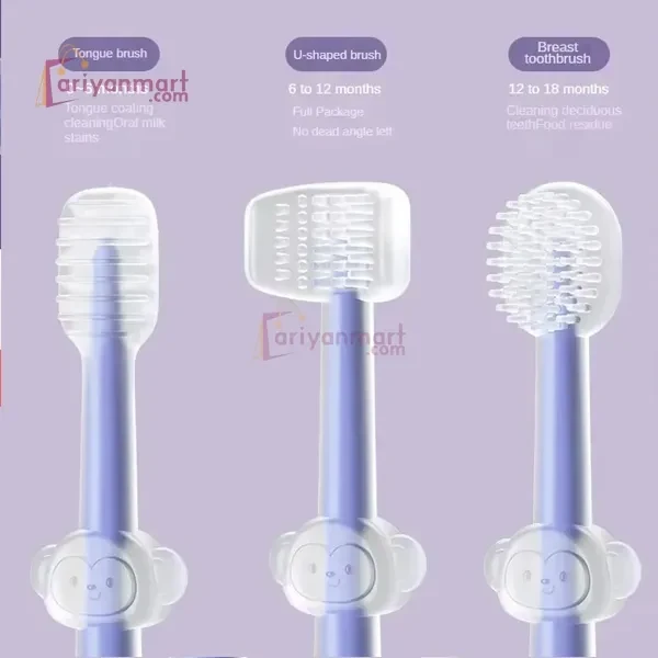 Baby Teeth Oral Care Silicone Toothbrush Set