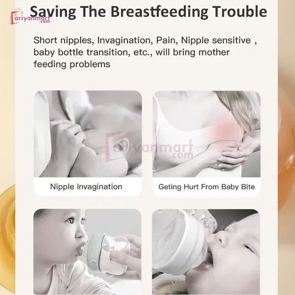 Double Protection Food Grade Breast Feeding Protector Painless Nipple Shield 2Pcs